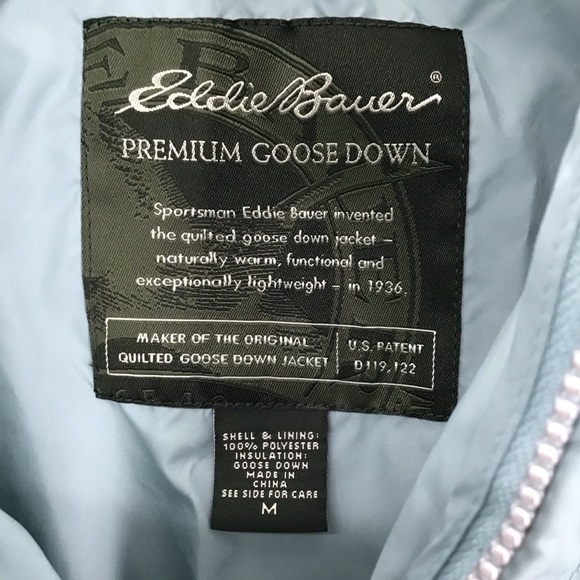 Eddie Bauer Premium Goose Down Lightweight Winter Embroidered Vest Size M - Picture 5 of 7